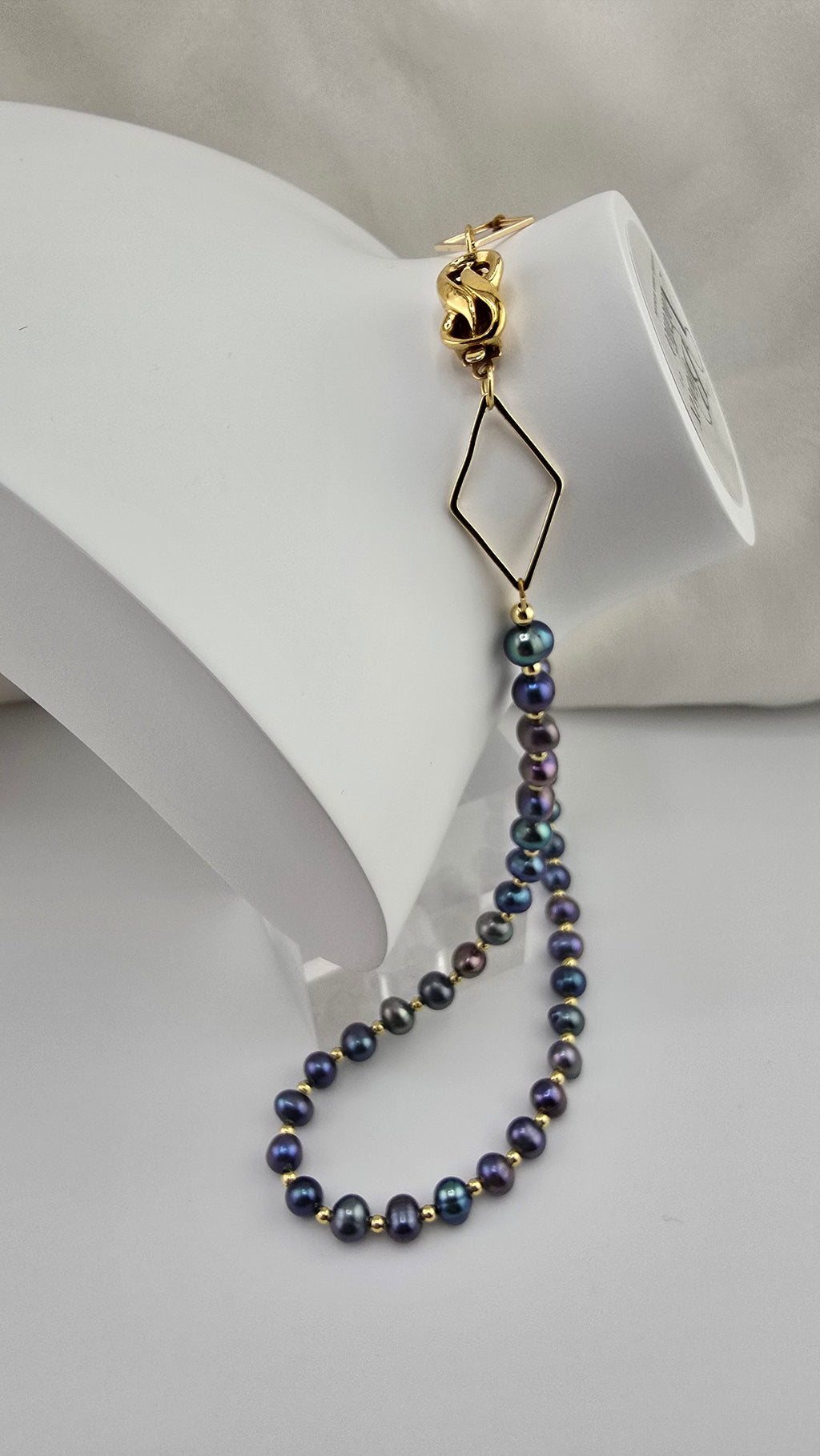 Collier en perles de culture reflets irisés