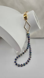 Collier en perles de culture reflets irisés