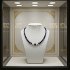 Collier en Lapis-Lazuli  et perles strass