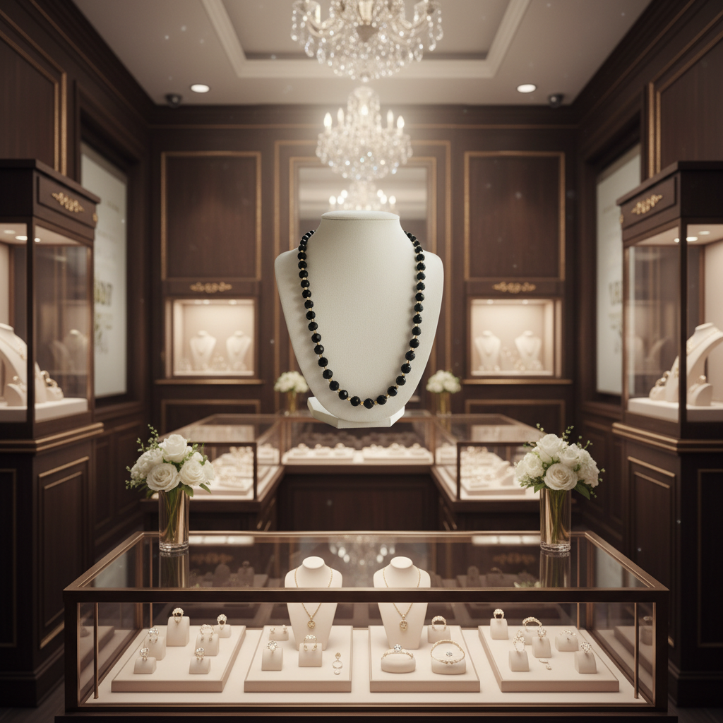 Collier en onyx noir