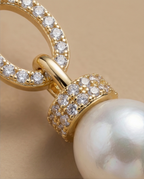 Boucles d oreilles en plaqué or 18K et strass