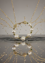 Bracelet en perles de culture baroque et cristal