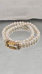 Collier en perles de culture irregulieres