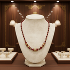 Collier rouge profond en cristal