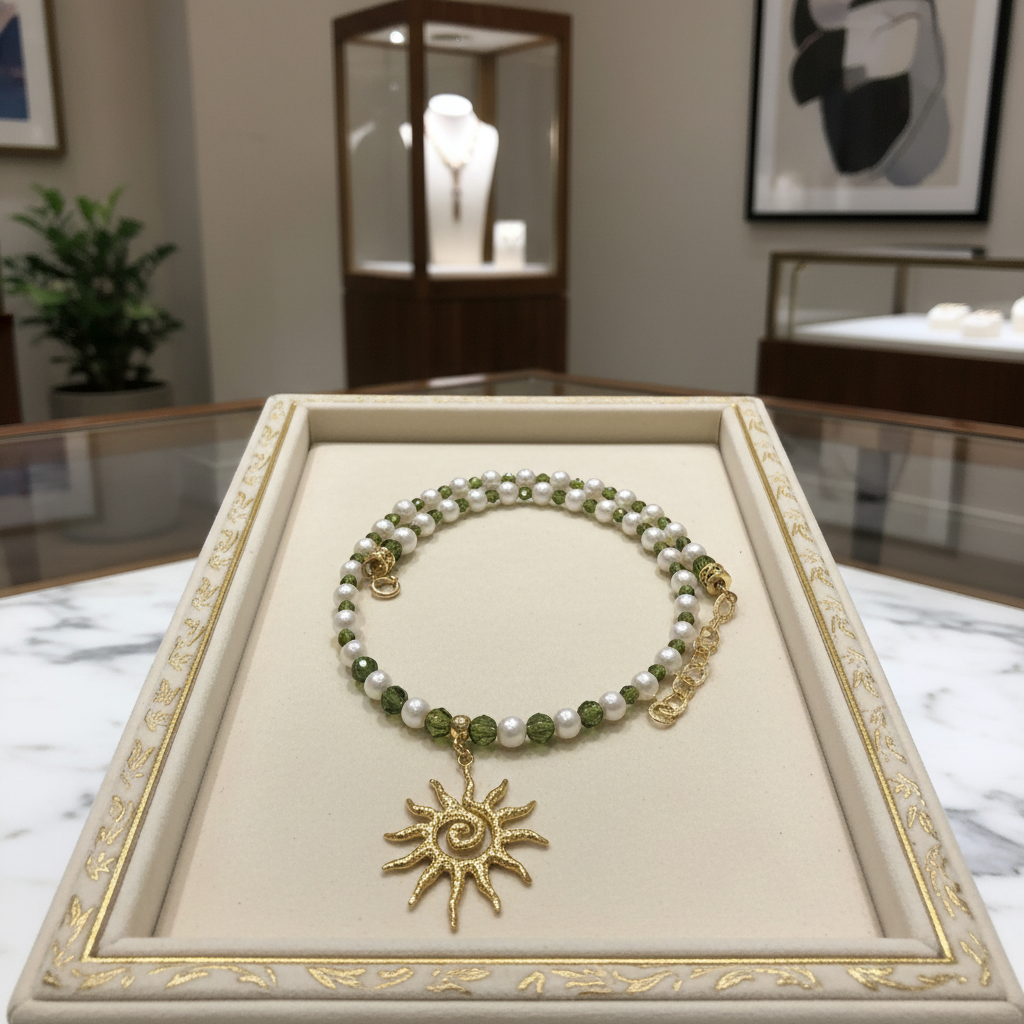 Collier de lumière et perles de culture