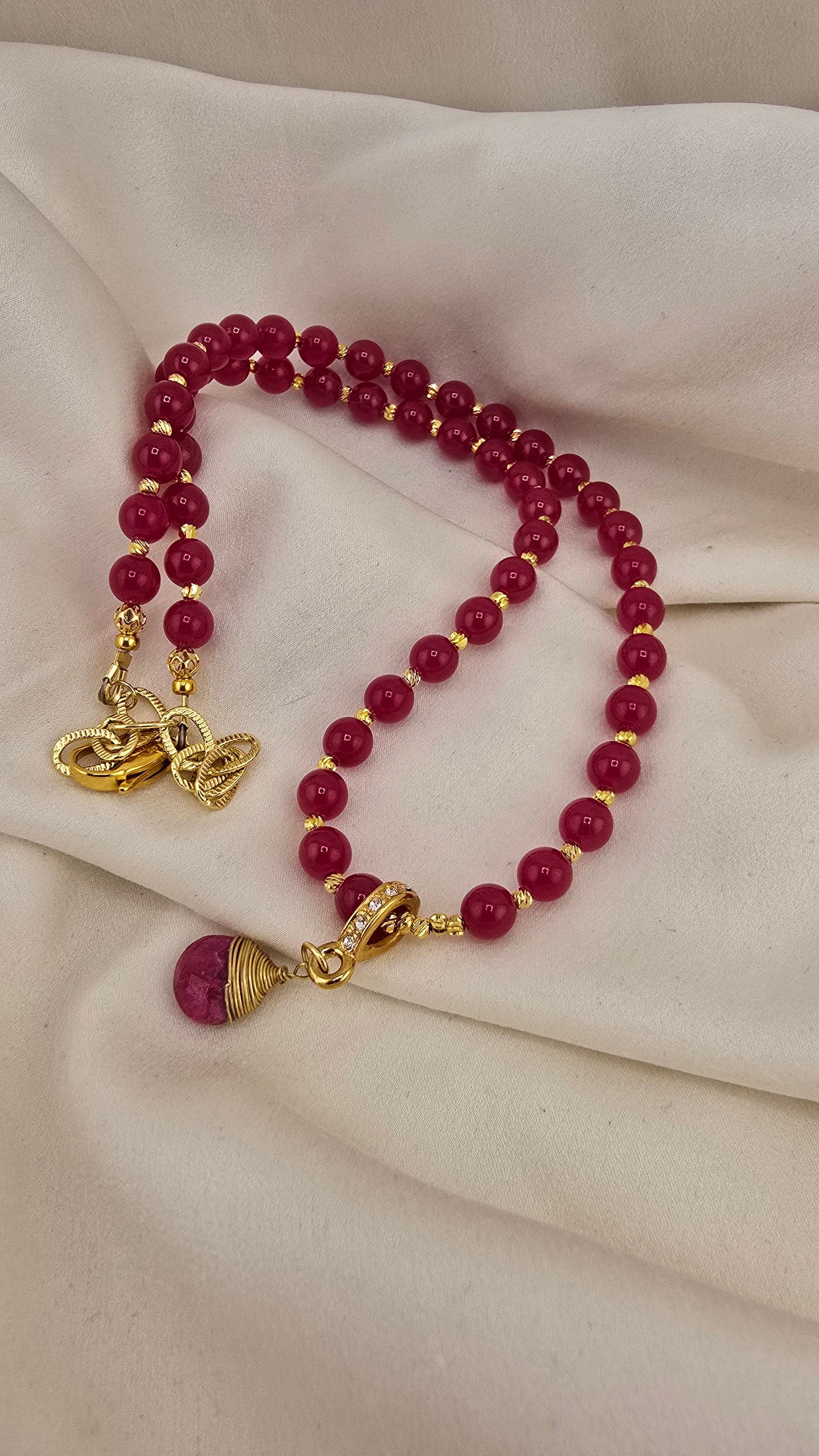 Collier perles de Rubis