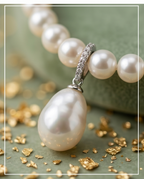 collier en argent 925 avec perles de culture blanches rondes - vue 11