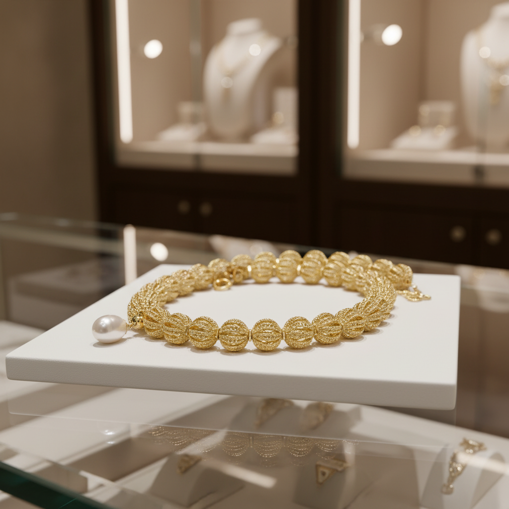 Collier en perles étincelantes