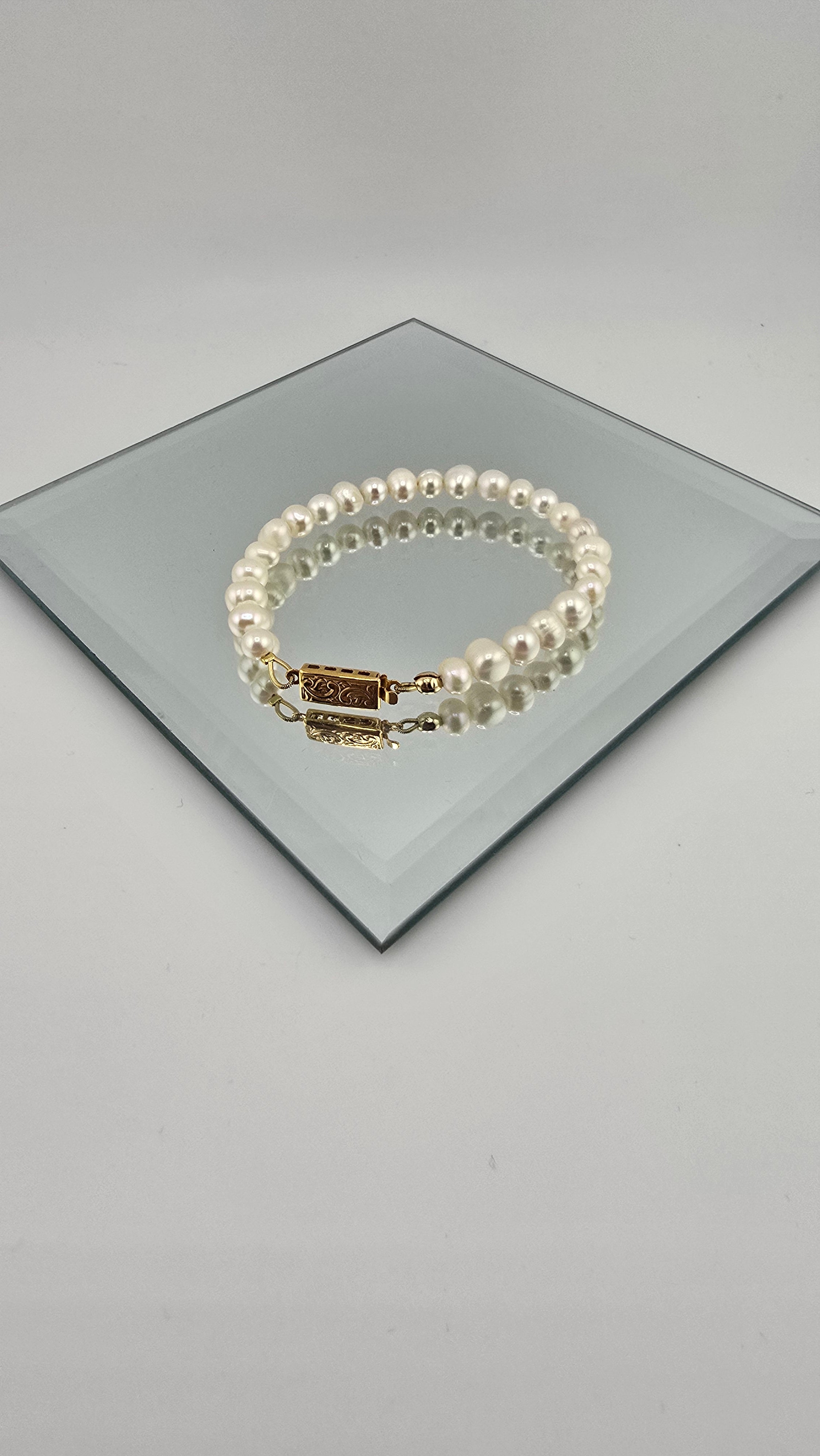 Bracelet perles de culture irrégulières