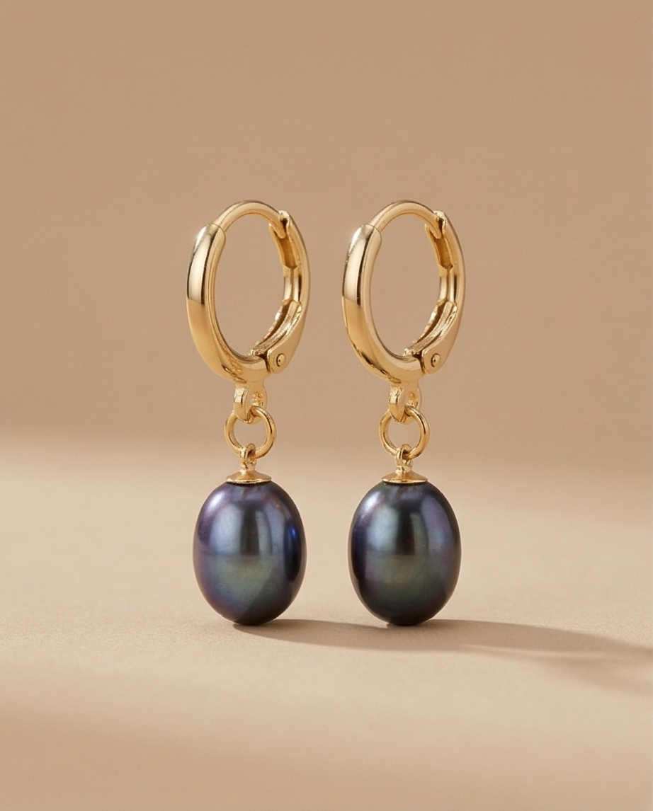 Boucles d oreilles en plaqué or 24k