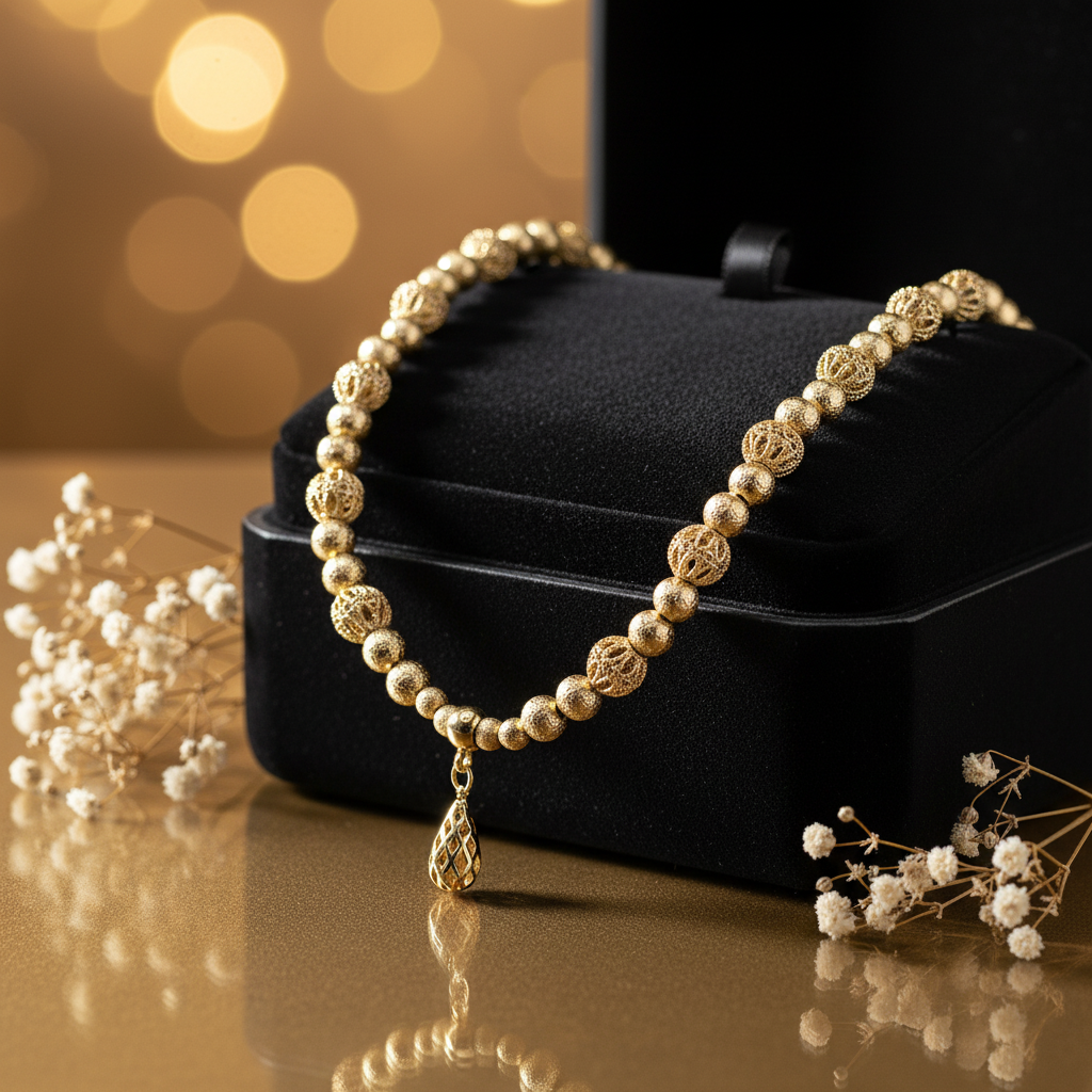 Collier en plaqué or et son pendentif