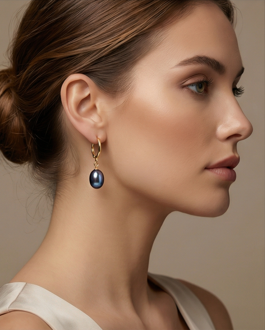 Boucles d oreilles en plaqué or 24k