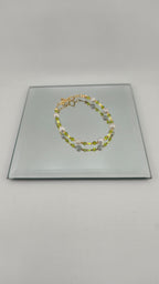 Bracelet en perles de culture et cristal