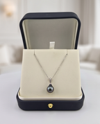 Collier argent 925 et perle de Tahiti - Larme du Lagon
