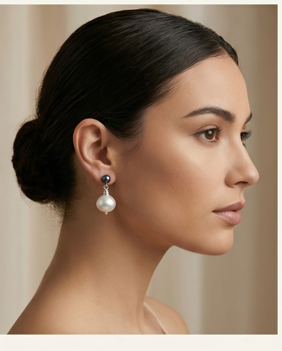 Douceur d'origine - boucles d'oreilles avec perles baroques