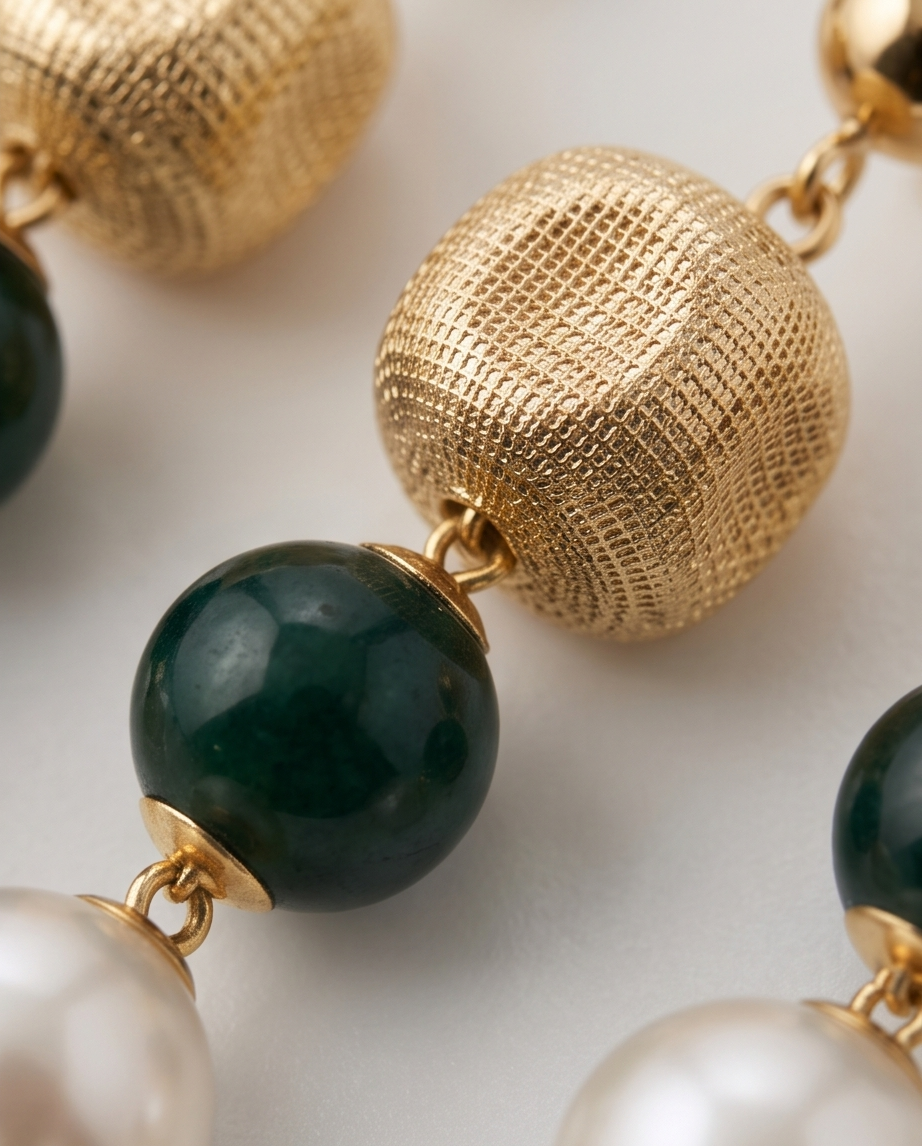 Boucles d'oreilles perles en GF, Emeraude et Perles de culture - Emeraude Heritage