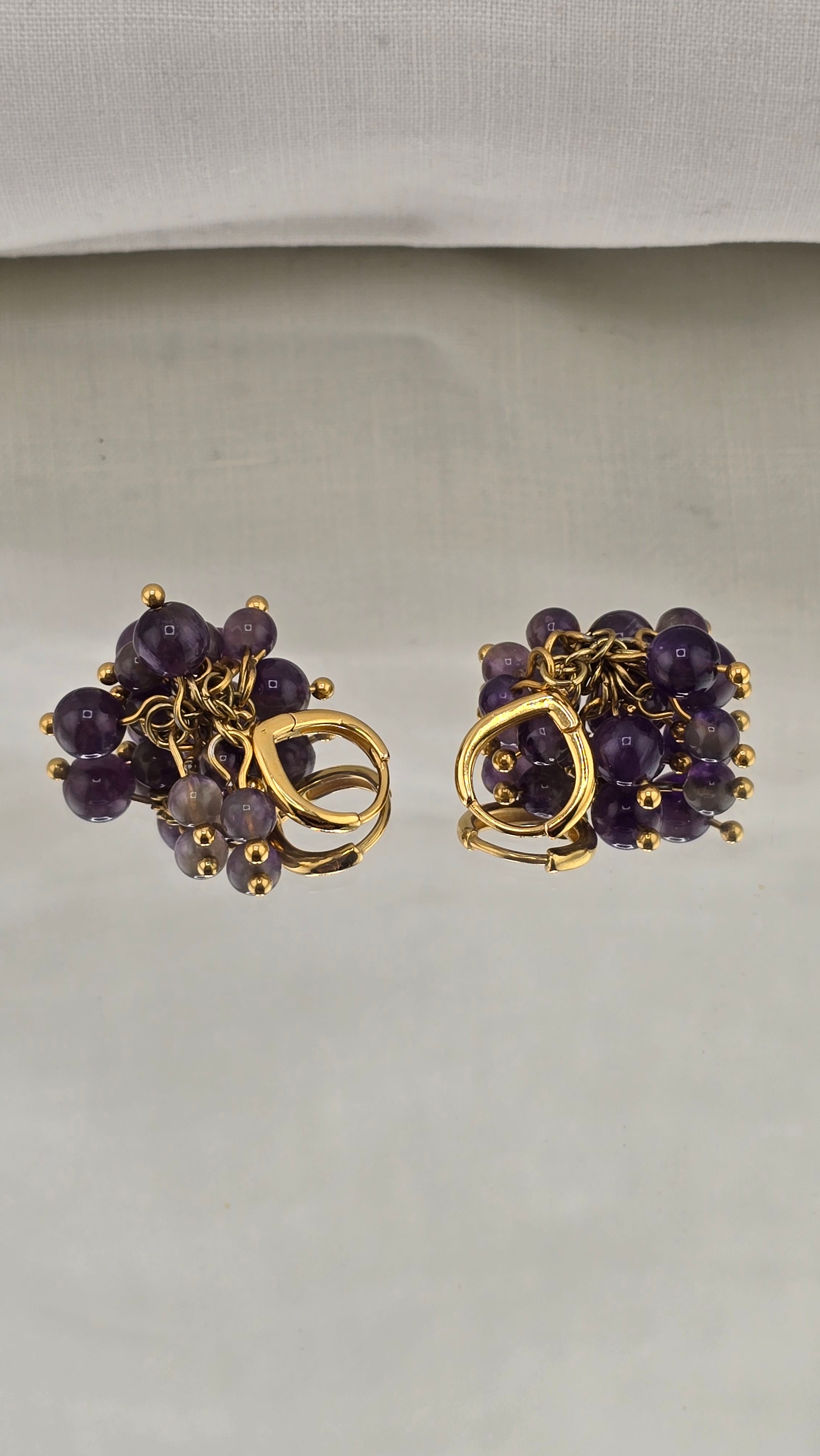 Boucles d’oreilles en vermeil et Améthyste