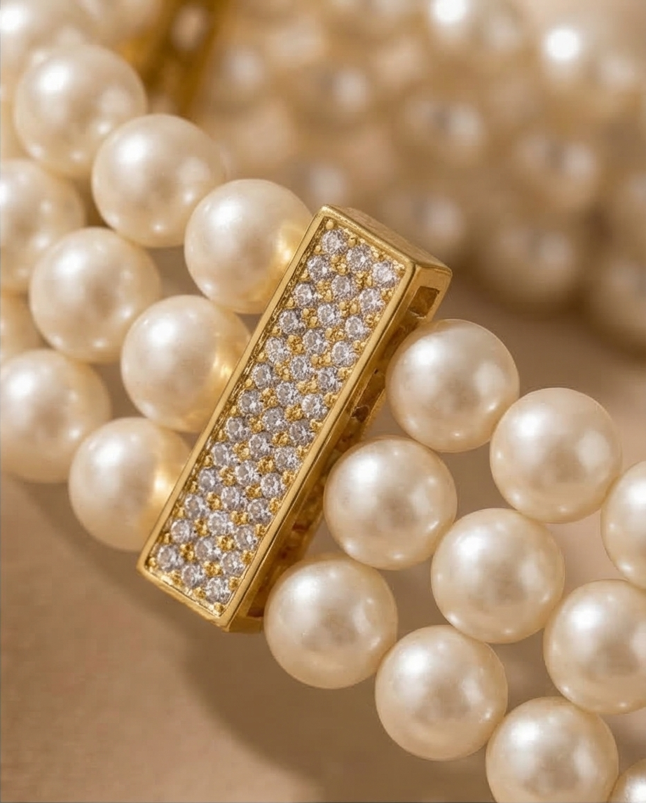 Trilogie Élégante - bracelet en perles de culture