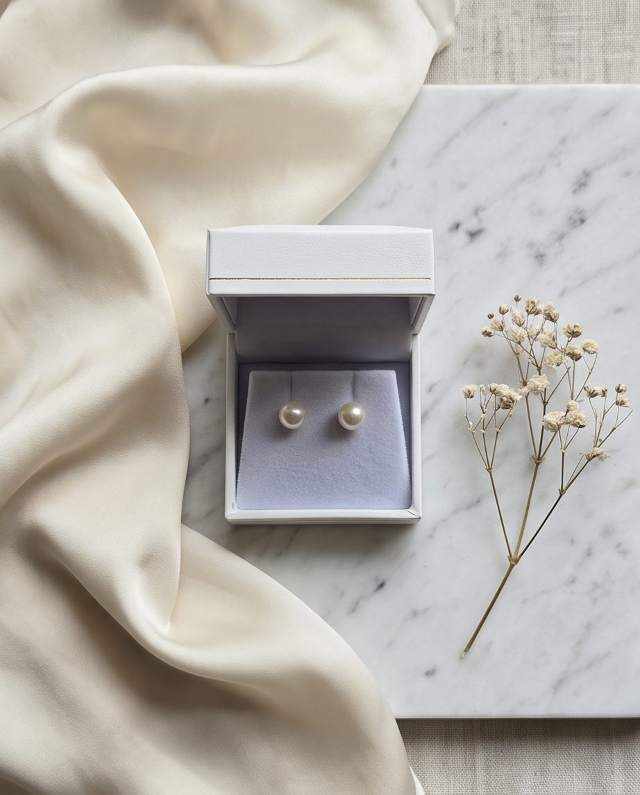 Boucles d’oreilles perles 6/6.5 mm et or - Éclat de Perle