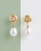 Boucles d’oreilles clous avec zircon