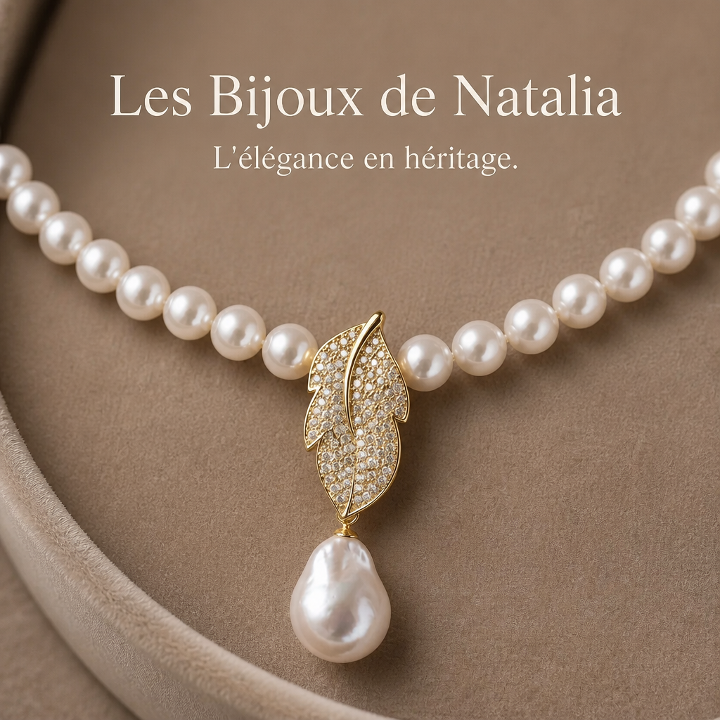 Collier or  perles de culture - Lumière nacrée