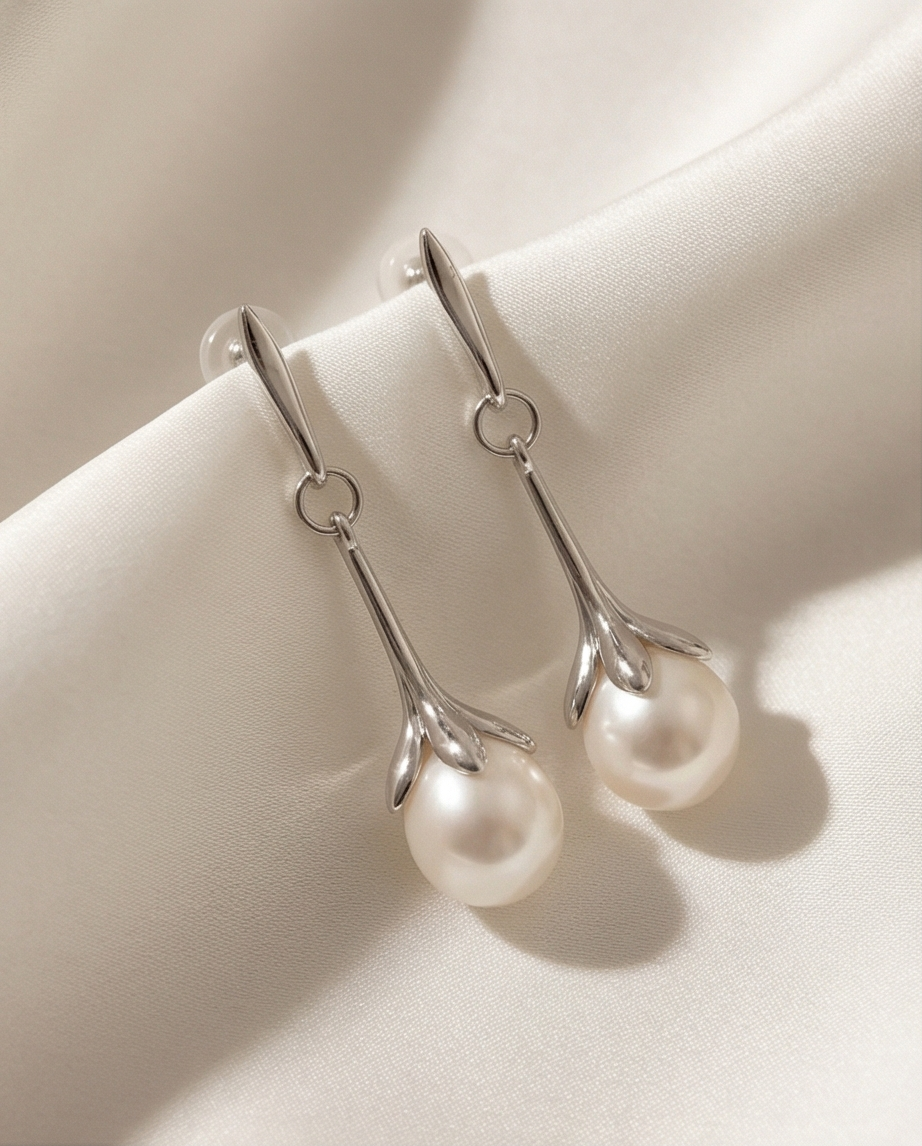 Boucles d ' oreilles en argent rhodié 925/1000