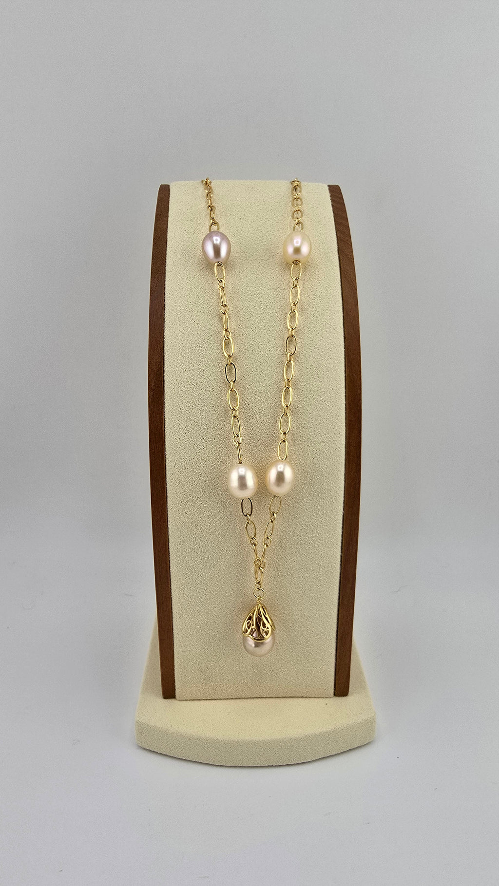 Collier chaine avec perles de culture