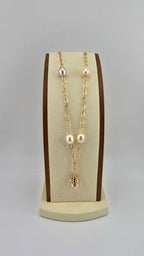 Collier chaine avec perles de culture