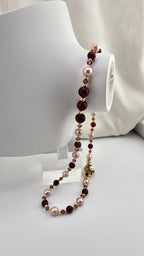 Collier éclat précieux en perles de culture et Rubis