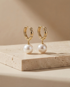 Boucles d’oreilles dormeuses avec perles de culture