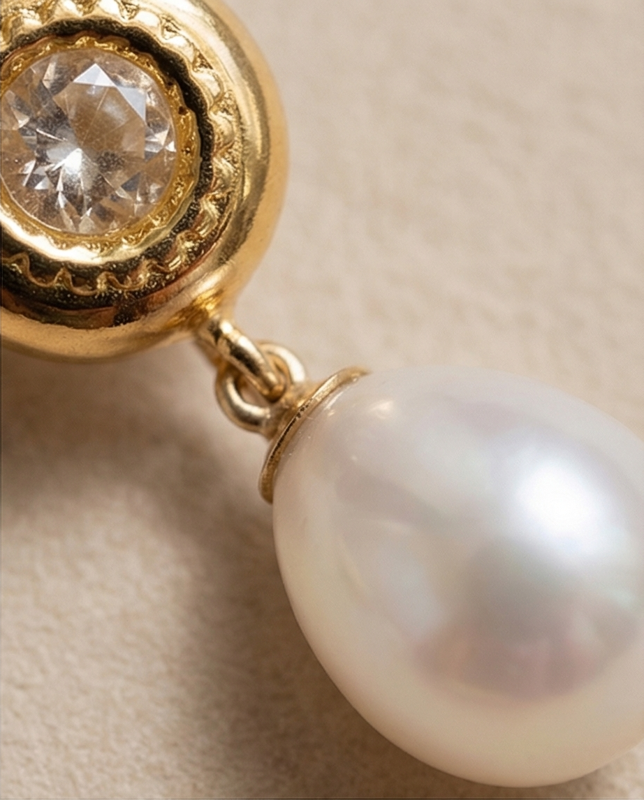 Boucles d’oreilles clous avec zircon