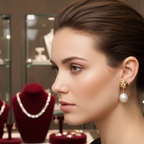 Boucles d’oreilles clous avec zircon