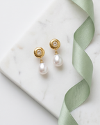 Boucles d’oreilles clous avec zircon