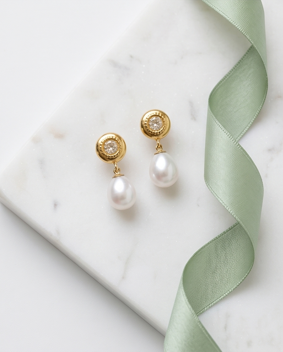 Boucles d’oreilles clous avec zircon