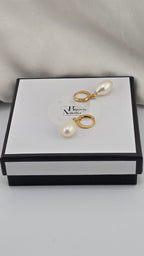 Boucles d’oreilles en vermeil et perles de culture blanche