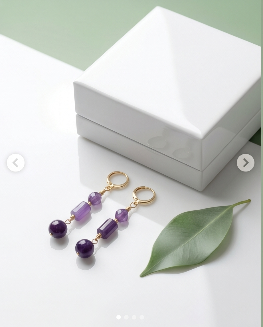 Boucles d’oreilles en Améthyste