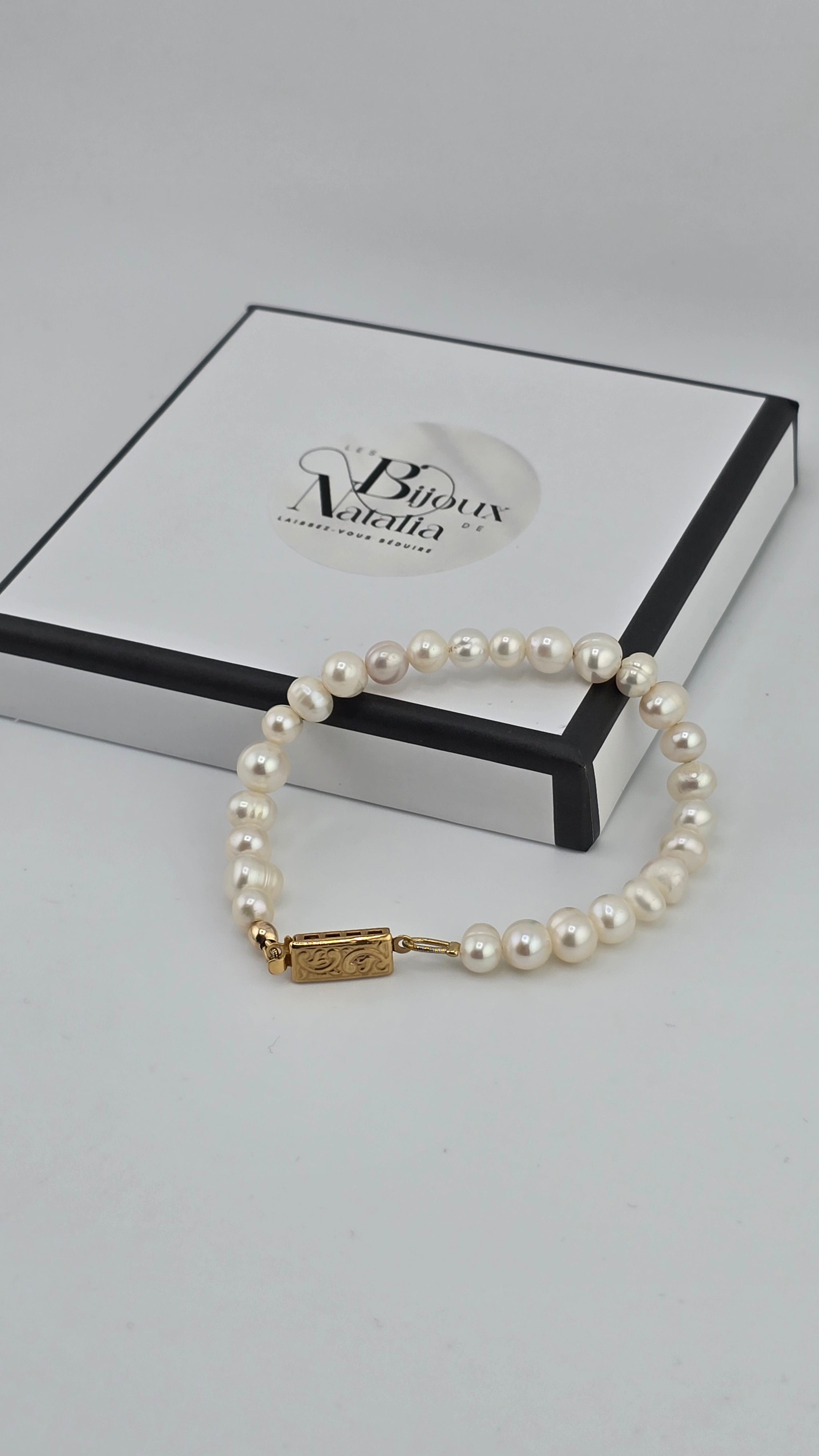 Bracelet perles de culture irrégulières