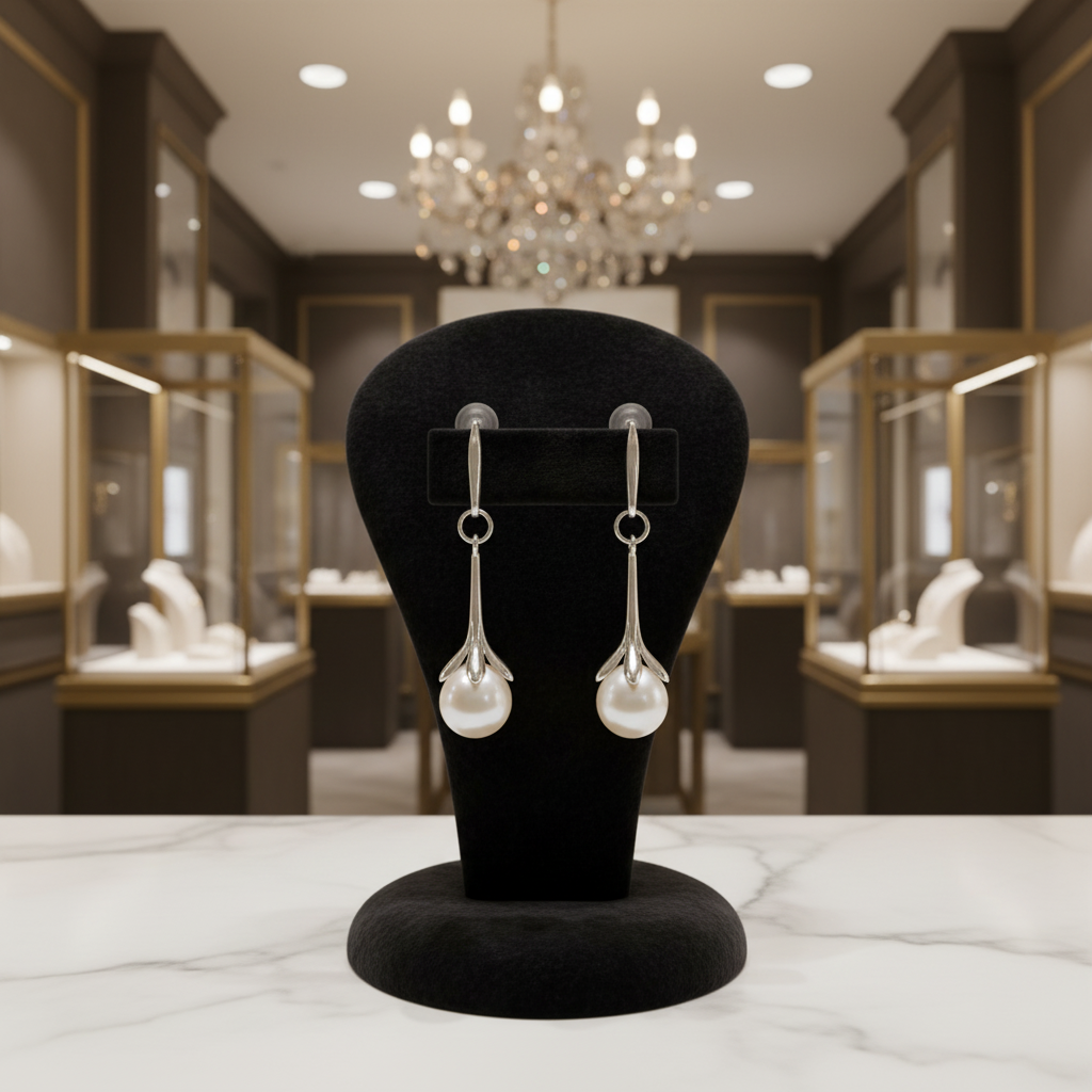 Boucles d ' oreilles en argent rhodié 925/1000