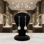 Boucles d ' oreilles en argent rhodié 925/1000