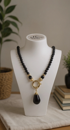 Collier en onyx noir