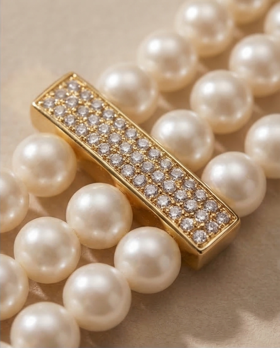 Trilogie Élégante - bracelet en perles de culture