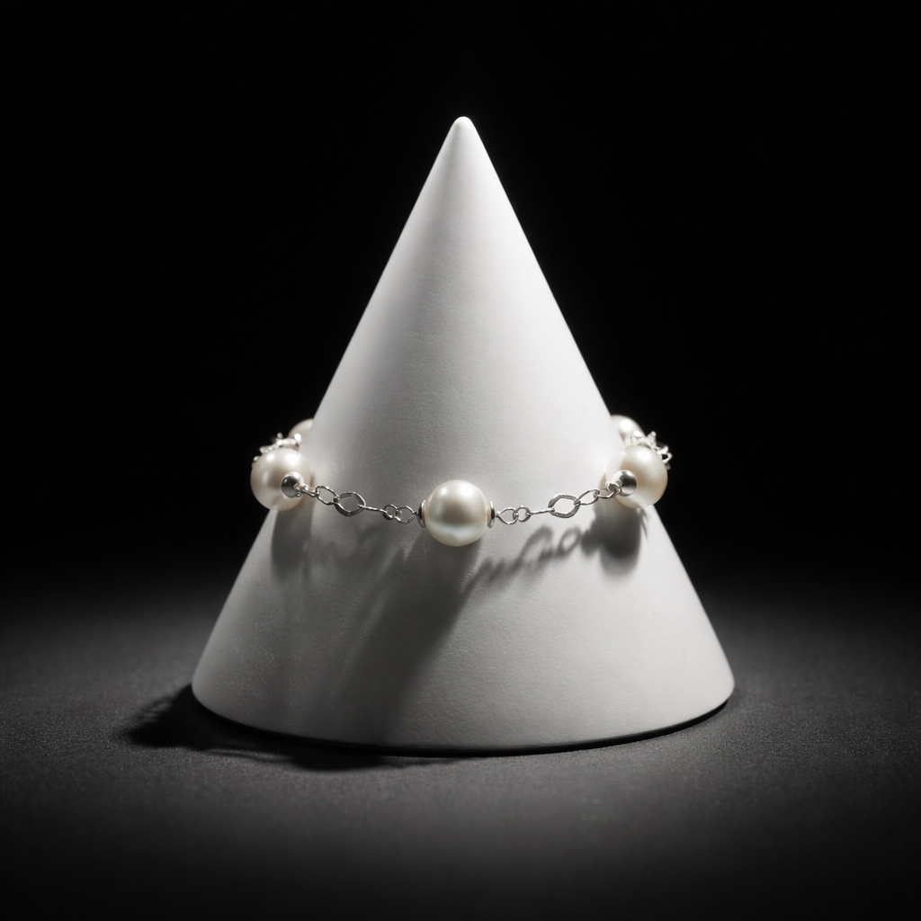 Bracelet argent et perles de culture