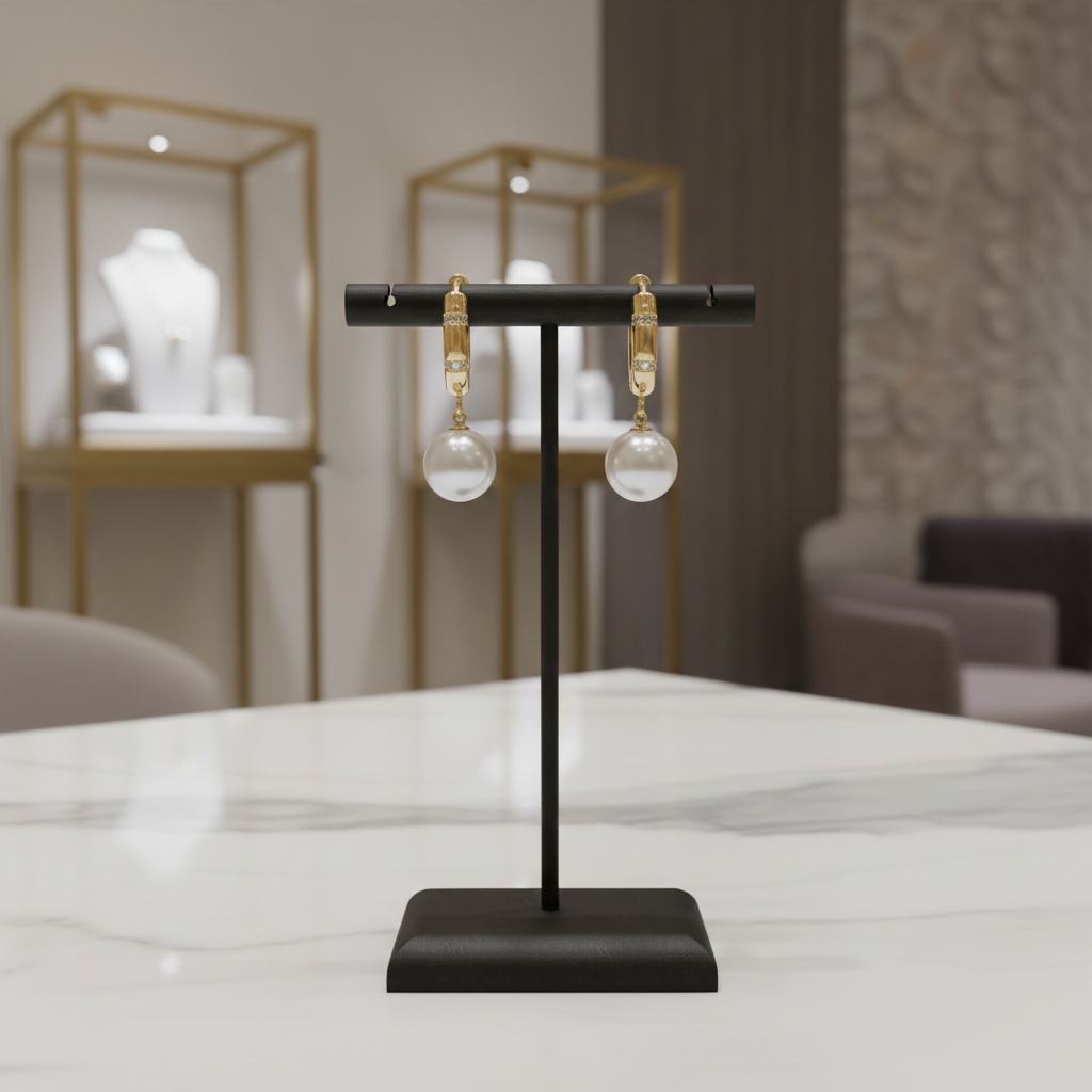 Boucles d’oreilles dormeuses avec perles de culture