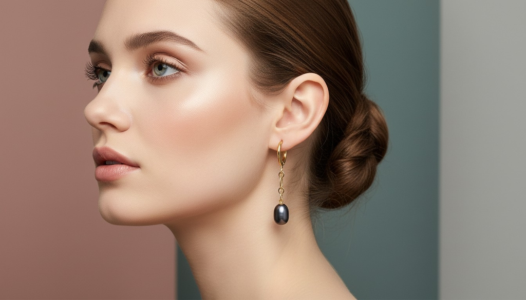 Boucles d’oreilles pendantes en plaqué or