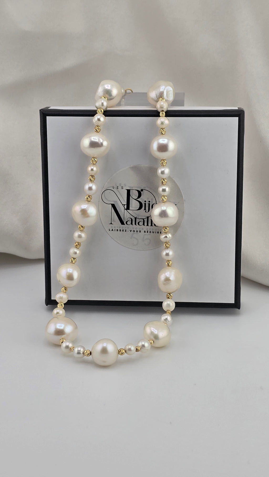 Collier en perles de culture et vermeil