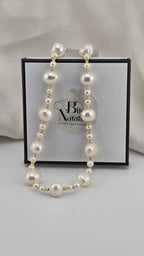 Collier en perles de culture et vermeil