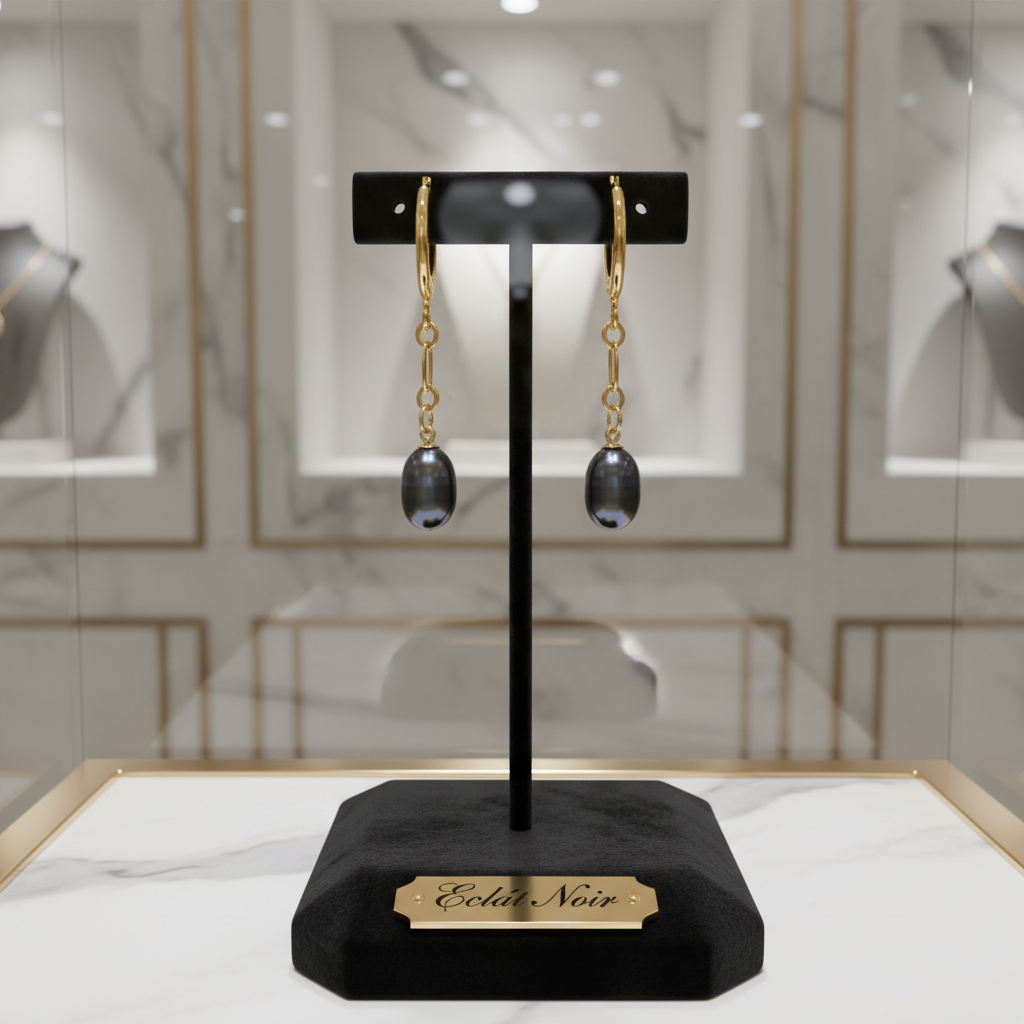 Boucles d’oreilles pendantes en plaqué or