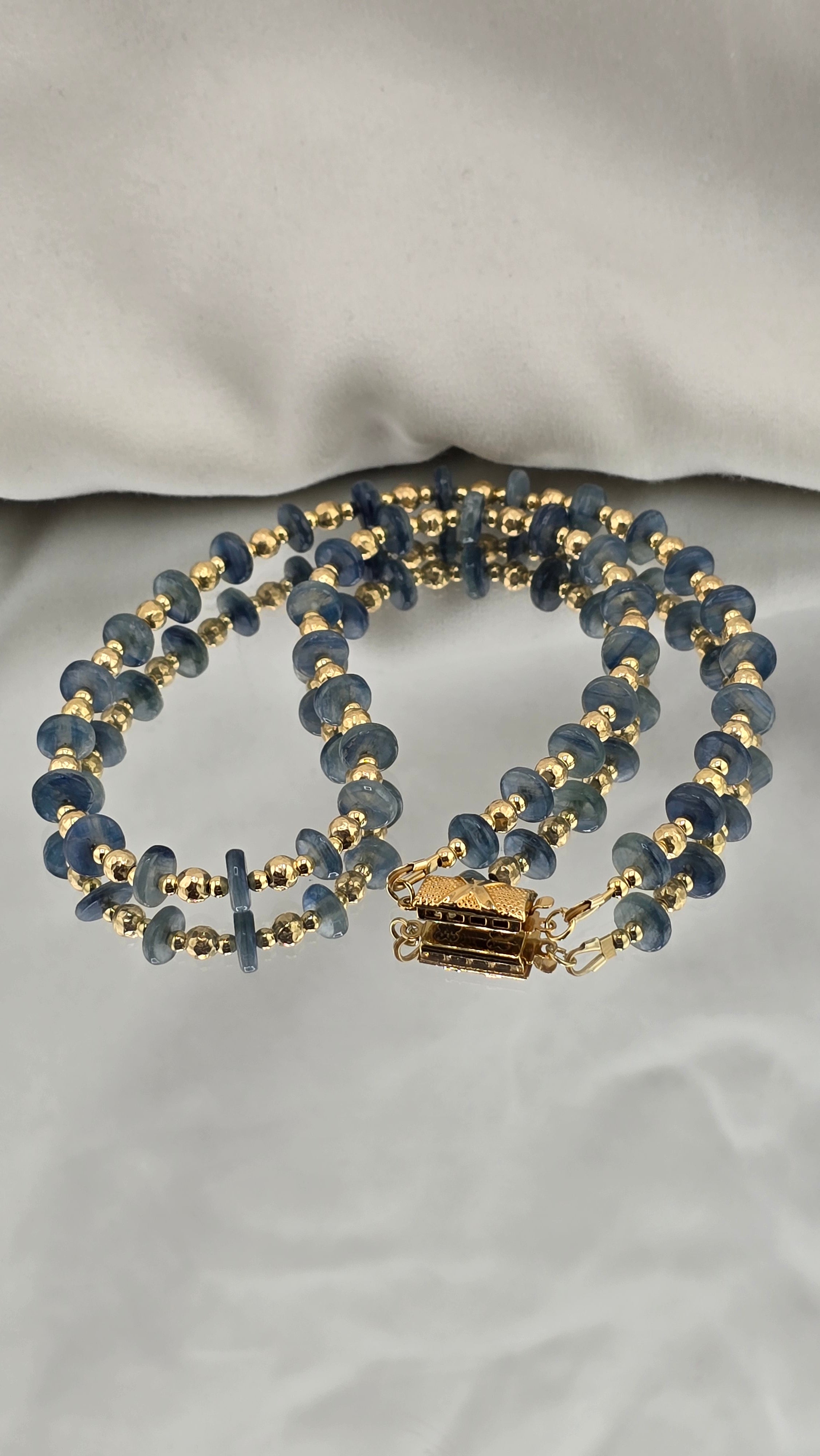 Collier et bracelet en Kyanite et vermeil