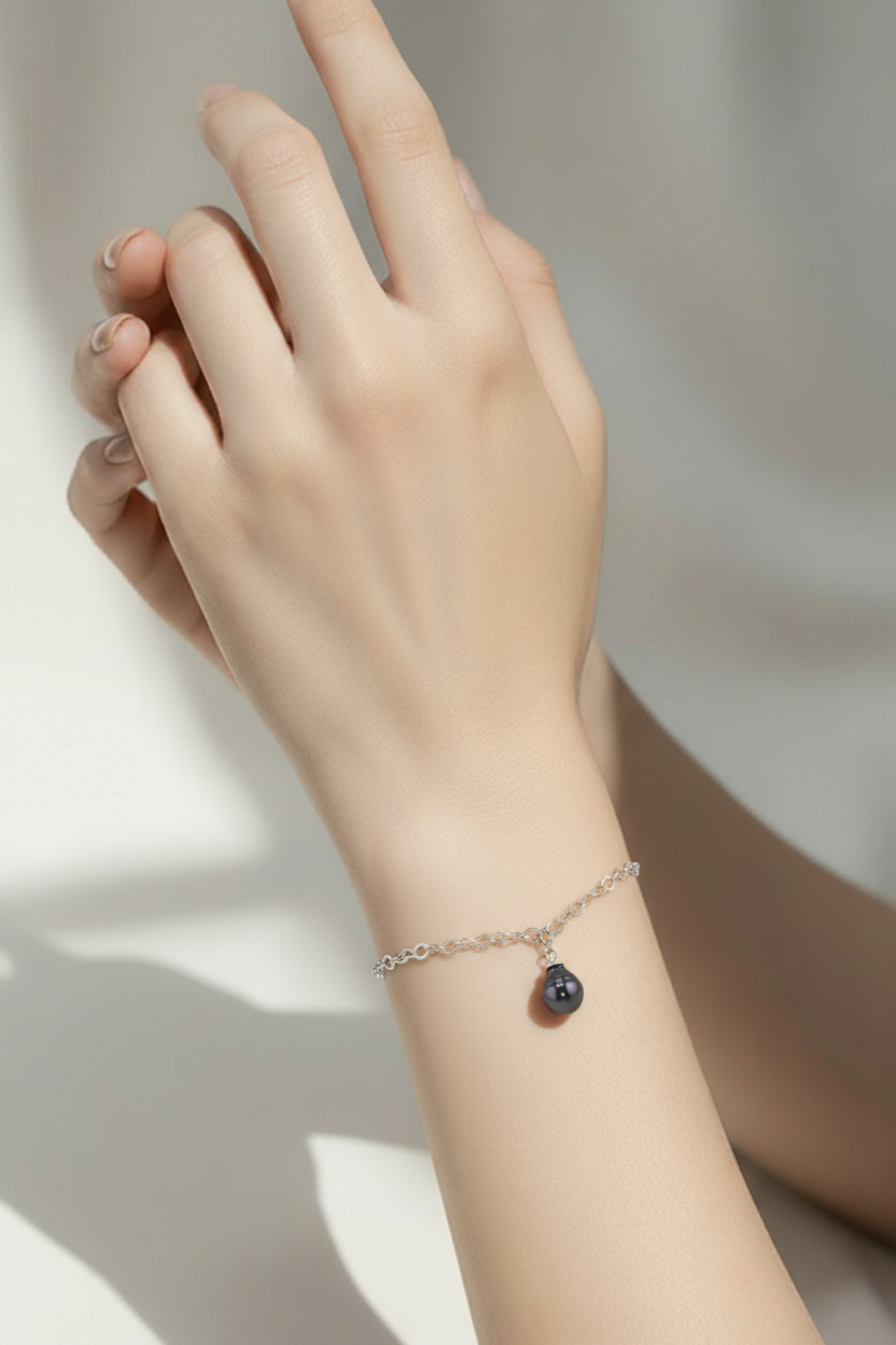 Silence Lumineux - bracelet avec perle de Tahiti