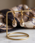 Baroque cultured pearl earrings